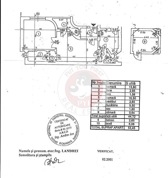 Metrou Basarab | 2 camere | 47mp | Semidecomandat | B12455